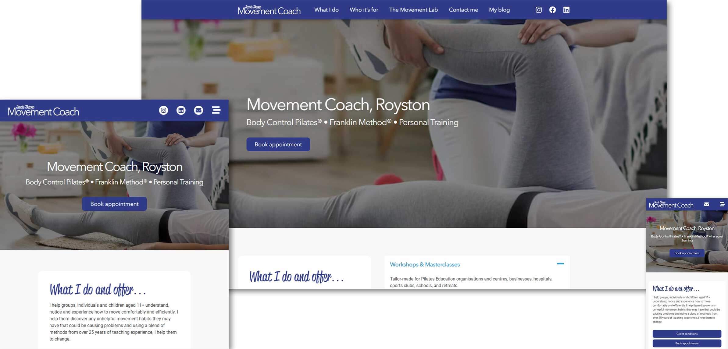 Responsive web design for movementcoach.co.uk